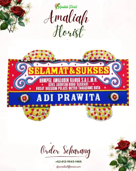 Papan Bunga Ucapan Selamat Padamaju